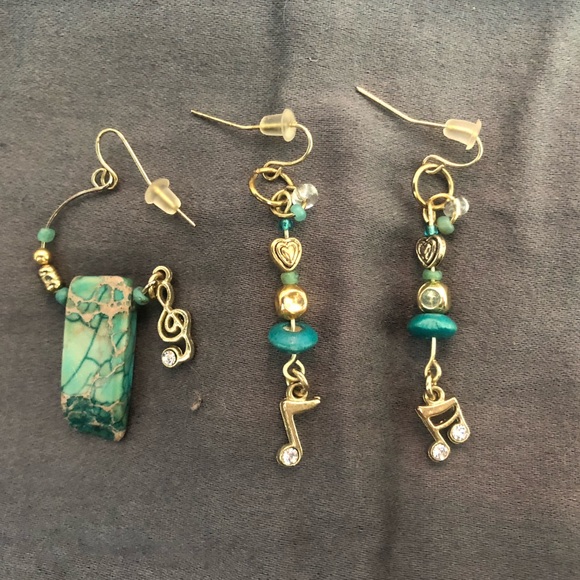 Mix and Match Music Note Earrings - Picture 1 of 3